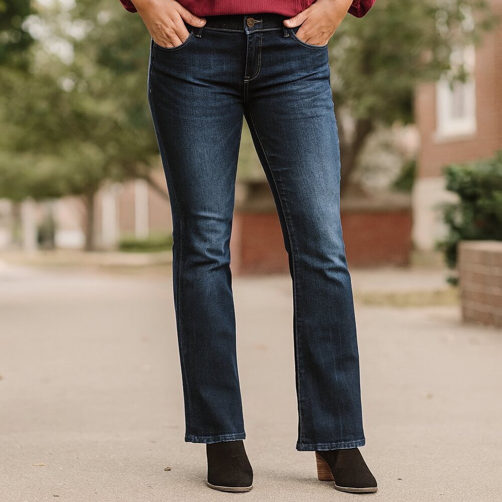 Express Boot Cut Jeans 10R Medium Wash Stretch Denim